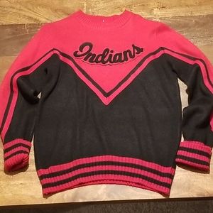 Vintage Indians Cheerleader Sweater